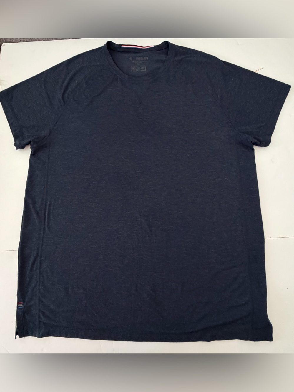 Fourlaps T-Shirt Mens XL Blue Re-Up Performance Gym Workout Blue Poly Wool